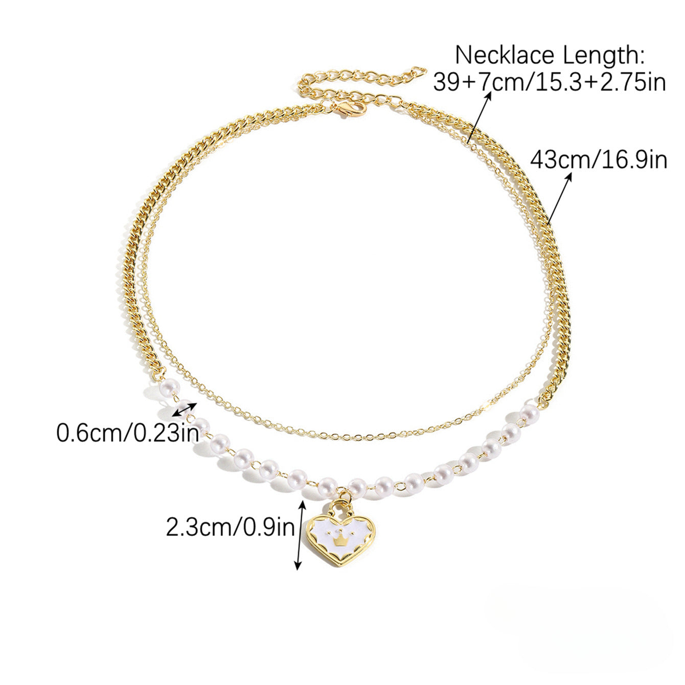 Wholesale Valentine's Day Love Multi Layered Zinc Alloy Necklace